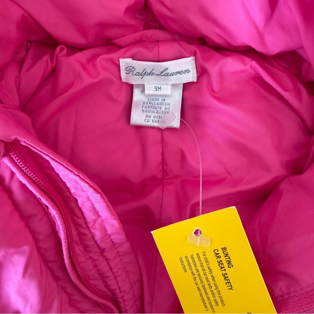 Ralph Lauren 9 months Baby Puffer Bunting Snowsuit - Picture 4 of 7